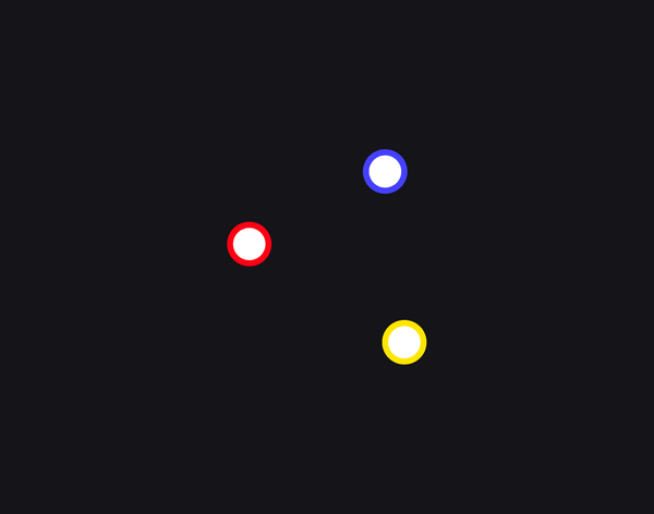 Animation of molecules assembling into a cluster and back